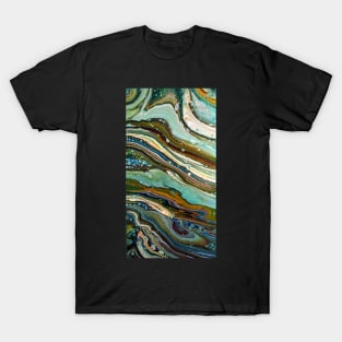 Flowing Colors in Blues T-Shirt